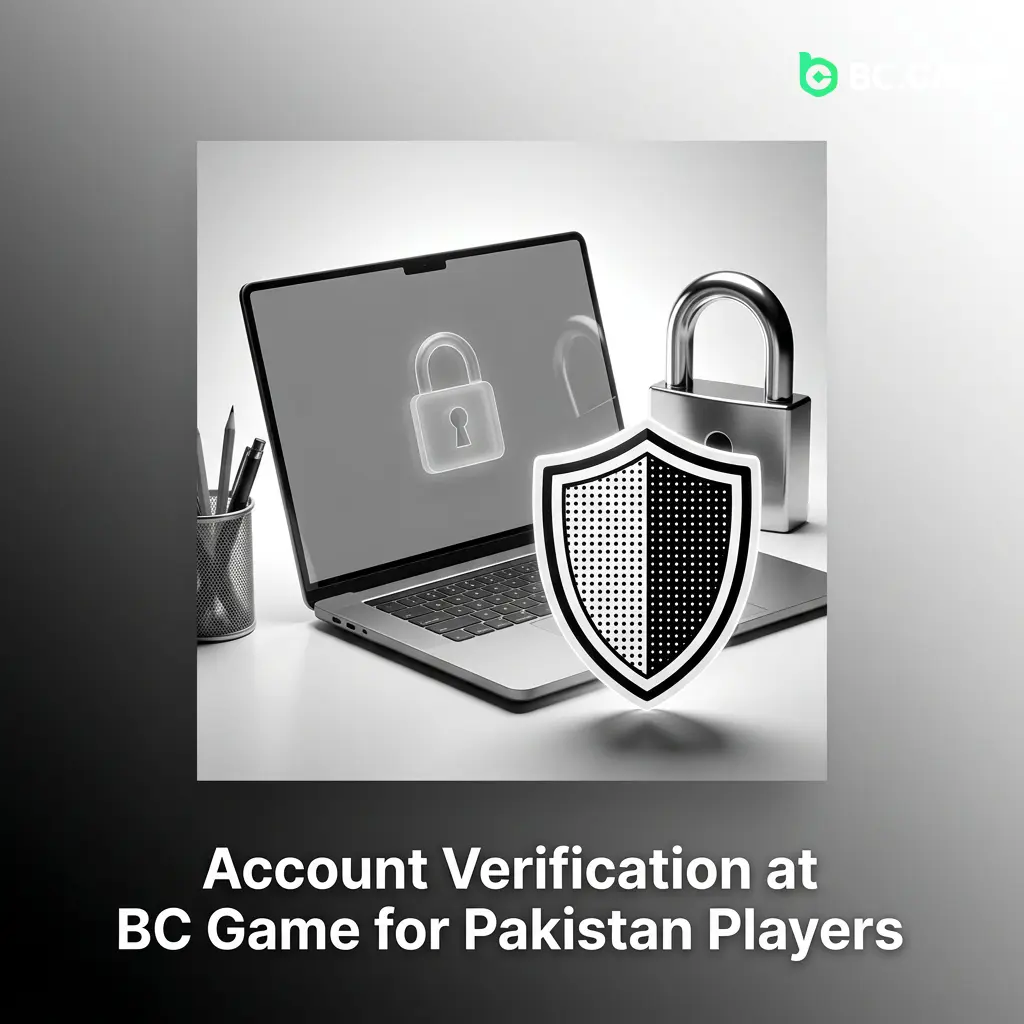 BC Game KYC verification steps for Pakistan players showing ID upload and account security process