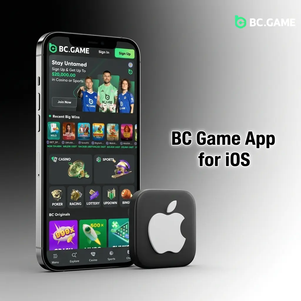 BC Game iOS app download guide for iPhone and iPad on Apple App Store, requiring iOS 12.0 or later