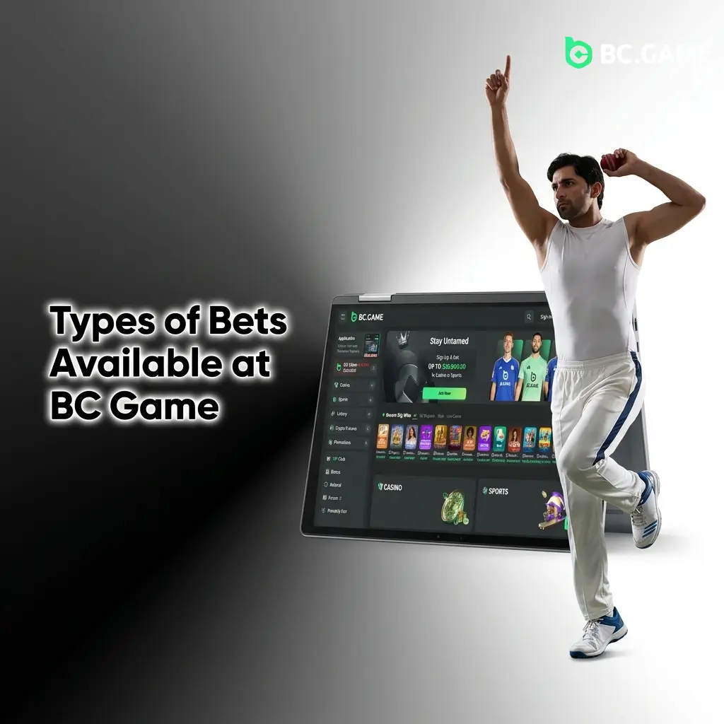 BC Game bet types including single, accumulator parlay, and system bets for Pakistan sports bettors