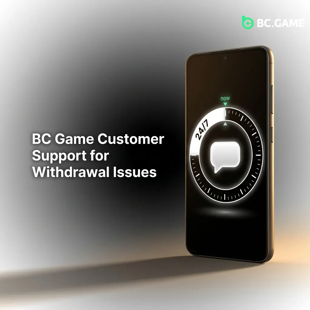 BC Game customer support channels for withdrawal issues including live chat, email, Telegram, and help centre options