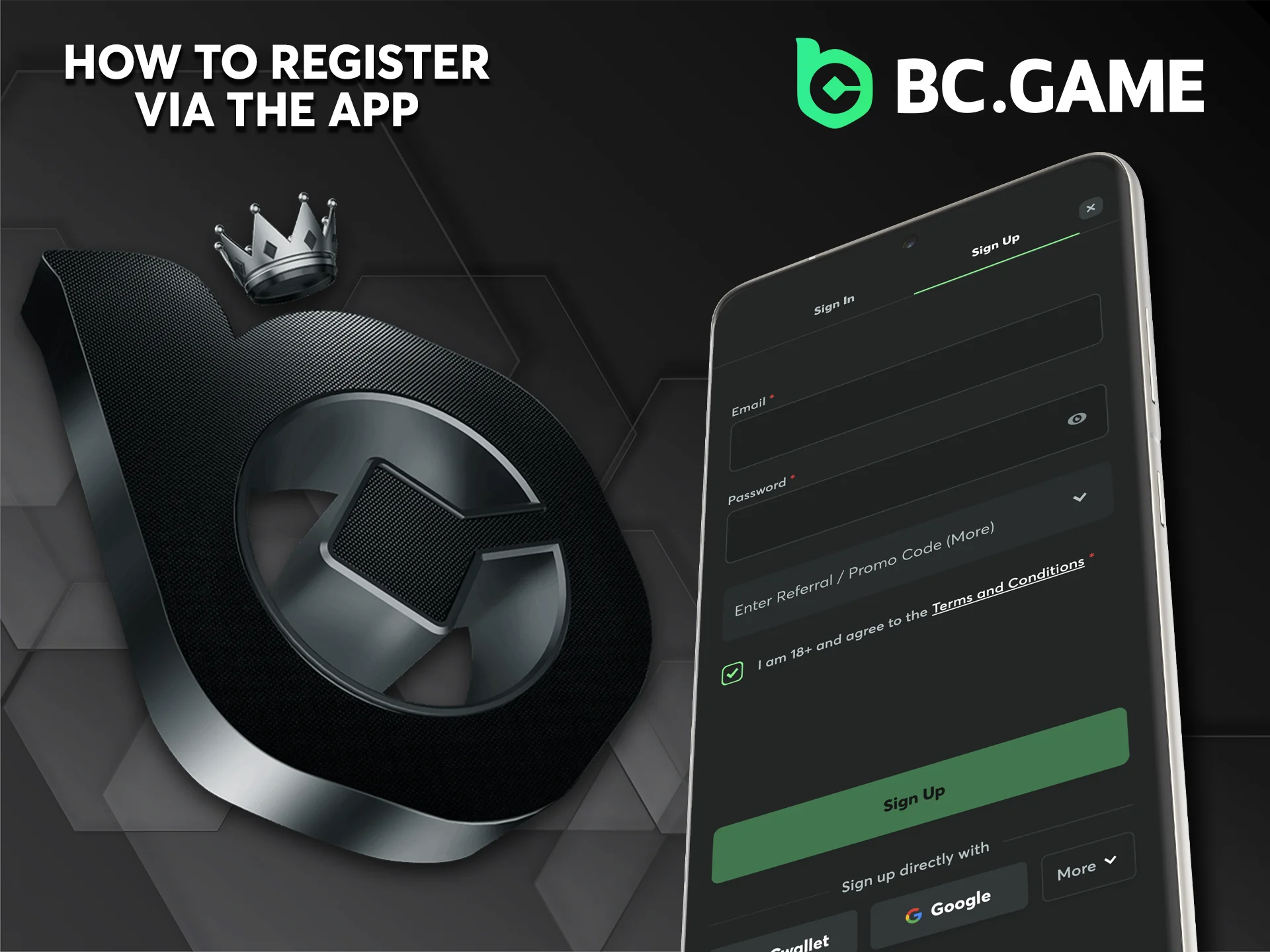Signing up with BC Game is very straightforward, and users of all levels will find it easy to do.